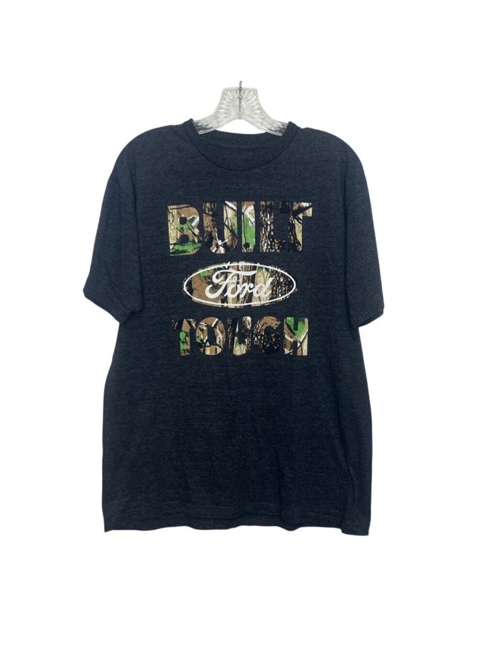 Built Ford Tough Graphic Tee Tshirt Camo Print‎ Large Charcoal Gray Short Sleeve